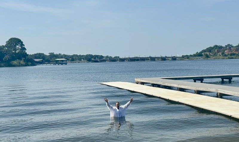 Baptism in the bay
