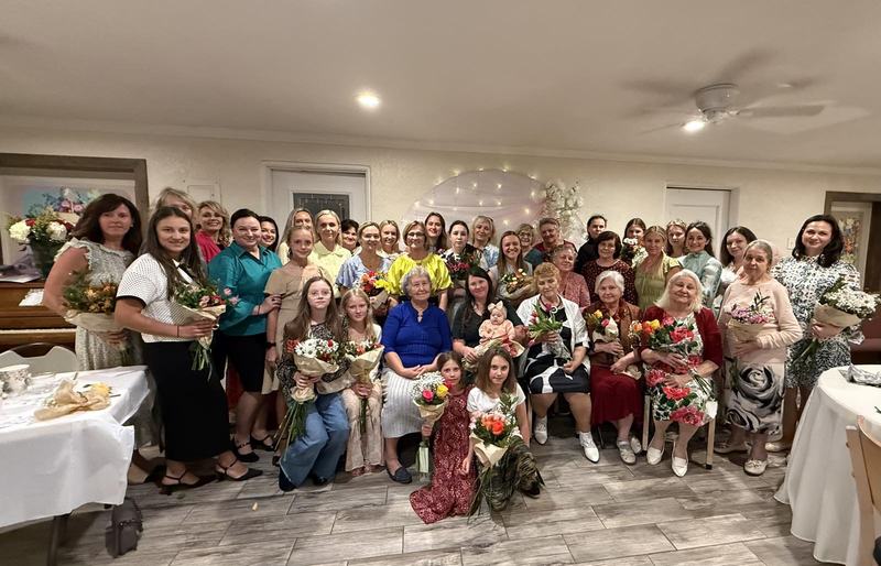 A celebration with flowers